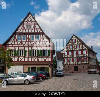 Stadtansichten - Stadtzentrum Neubulach Foto Stock