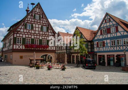 Stadtansichten - Stadtzentrum Neubulach Foto Stock