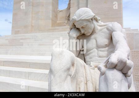 Francia, Pas de Calais (62), Vimy, monumento canadese alla prima guerra mondiale. Foto Stock