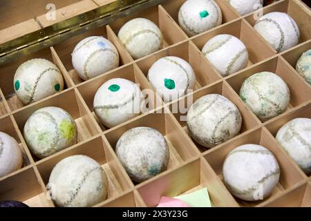 Palle, Jai Alai, Zesta-Punta (Basket Tip), Fronton Atano, Donostia, San Sebastian, Gipuzkoa, Paesi Baschi, Spagna, Europa Foto Stock