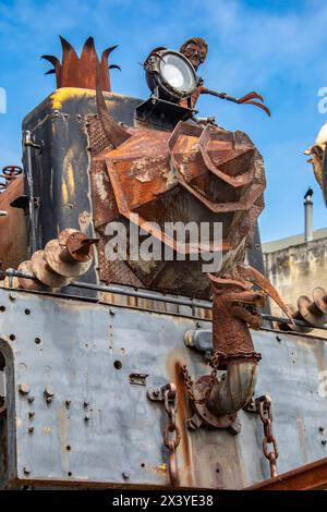 Oamaru nuova Zelanda 23 dicembre 2023: Il quartier generale di Steampunk è una collaborazione artistica e galleria nello storico distretto vittoriano di Oamaru Foto Stock