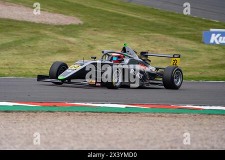 Joel BERGSTROM 22 JHR Developments Qualifying Donington Park at Donington Park, Derby, Inghilterra il 27 aprile 2024. Foto di Chris Williams. Noi editoriali Foto Stock