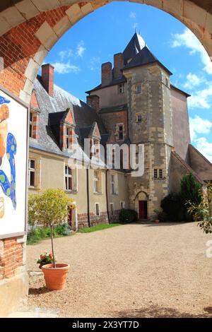 Francia, Centro Val de Loire, dipartimento di Cher, la Chapelle d'Angillon, il castello Foto Stock