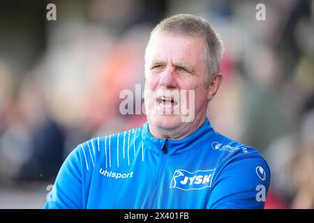 Silkeborg, Danimarca. 29 aprile 2024. Superliga match tra Silkeborg IF e FC Midtjylland al Jysk Park di Silkeborg lunedì 29 aprile 2024. (Foto: Bo Amstrup/Scanpix 2024) credito: Ritzau/Alamy Live News Foto Stock