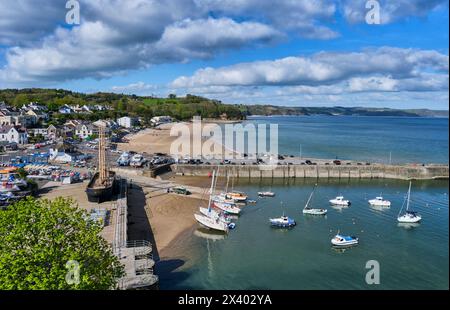 Saundersfoot Harbour, Saunderfoot, Pembrokeshire, Galles Foto Stock