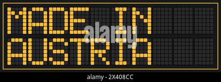 Made in Austria grafica ed etichetta. Elemento di impatto per l'uso che si desidera fare di esso. Illustrazione Vettoriale