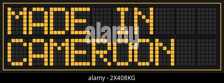 Prodotto in Camerun grafico ed etichetta. Elemento di impatto per l'uso che si desidera fare di esso. Illustrazione Vettoriale