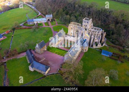 Francia, Manche, Cotentin. Hambye, abbazia di Notre-Dame de Hambye, ex monastero benedettino Foto Stock