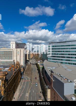 London Road a Manchester, Inghilterra Foto Stock