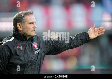 Silkeborg, Danimarca. 29 aprile 2024. Superliga match tra Silkeborg IF e FC Midtjylland al Jysk Park di Silkeborg lunedì 29 aprile 2024. (Foto: Bo Amstrup/Scanpix 2024) credito: Ritzau/Alamy Live News Foto Stock