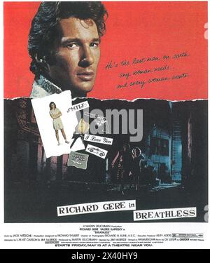 1983 traspirante poster cinematografico, con Richard Gere, regista: Jim McBride Foto Stock