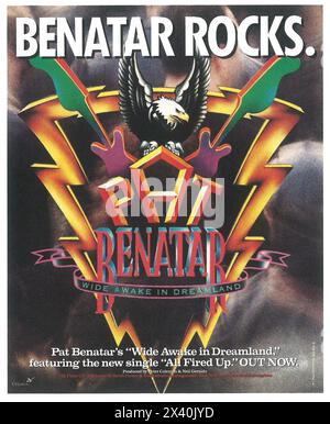 1988 PAT BENATAR Wide Awake in Dreamland Foto Stock