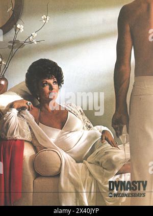 1981 DYNASTY TV SHOW ad, con Joan Collins, mercoledì su ABC Foto Stock