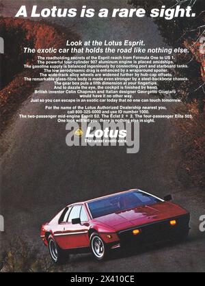 1980 Lotus Esprit ad Foto Stock