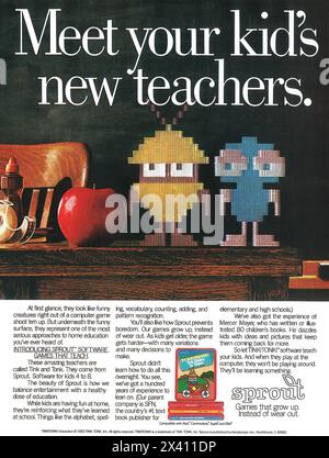 1984 Mindscape Sprout Teaching software - Giochi che insegnano - Tink Tonk Apple ad Foto Stock