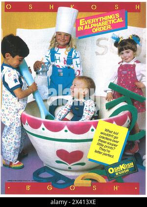 1985 Tute per bambini Oshkosh B'Gosh ad Foto Stock