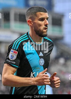 Deepdale, Preston, Regno Unito. 29 aprile 2024. EFL Championship Football, Preston North End contro Leicester City; Conor Coady di Leicester Credit: Action Plus Sports/Alamy Live News Foto Stock