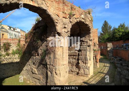 Anfiteatro romano, città di Teramo, Italia Foto Stock
