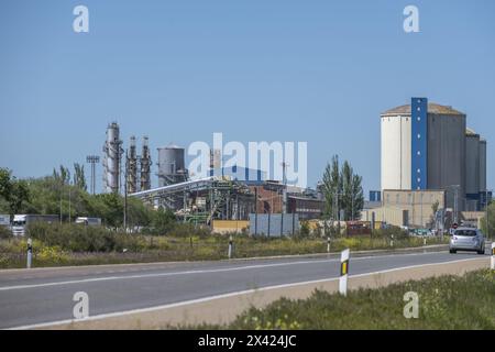 Uno stabilimento di produzione di zucchero e di prodotti derivati. Foto Stock