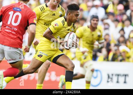 Tokyo, Giappone. 27 aprile 2024. Kotaro Matsushima (Sungoliath) Rugby : Japan Rugby League One 2023-24 partita tra Toshiba Brave Lupus e Tokyo Suntory Sungoliath al Prince Chichibu Memorial Stadium di Tokyo, Giappone. Crediti: Itaru Chiba/AFLO/Alamy Live News Foto Stock