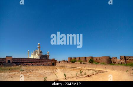 Derawar Fort è una fortezza situata ad Ahmadpur, Tehsil orientale del distretto di Bahawalpur nel Punjab, Pakistan Foto Stock