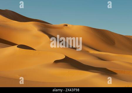 Dune di sabbia nel Erg Awbari. Fezzan, Libia Foto Stock