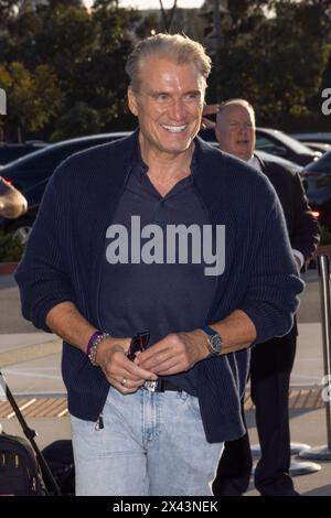 El Segundo, Stati Uniti. 28 aprile 2024. Dolph Lundgren partecipa agli arrivi sul tappeto rosso del 17° evento annuale di celebrità Golf Classic Topgolf di George Lopez, a Topgolf il 28 aprile 2024 credito: Vladimir Yazev/Alamy Live News. Foto Stock