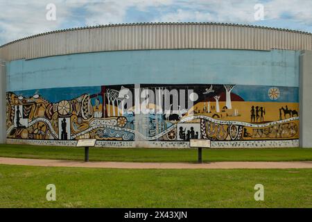 Water Tank Art, Biloela, Queensland, Australia Foto Stock