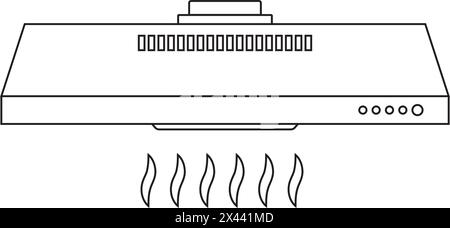 Icona dell'aspiratore di fumo in cucina illustrazione del vettore simbolo design Illustrazione Vettoriale