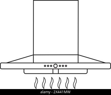 Icona dell'aspiratore di fumo in cucina illustrazione del vettore simbolo design Illustrazione Vettoriale