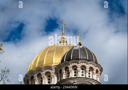 Riga Natività della Cattedrale ortodossa di Cristo, riga, Lettonia Foto Stock