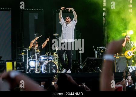 Milano, Italia. 11 luglio 2023. GUE si esibisce dal vivo all'Ippodromo SNAI di Milano, il 10 luglio 2023. (Foto di Mairo Cinquetti/NurPhoto) credito: NurPhoto SRL/Alamy Live News Foto Stock