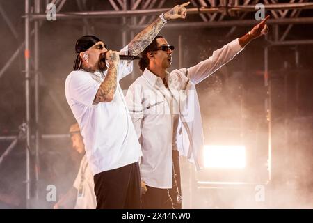 Milano, Italia. 11 luglio 2023. GUE si esibisce dal vivo all'Ippodromo SNAI di Milano, il 10 luglio 2023. (Foto di Mairo Cinquetti/NurPhoto) credito: NurPhoto SRL/Alamy Live News Foto Stock