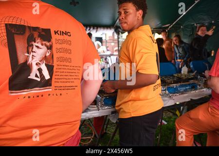 King's Day 27 aprile, Amsterdam Ovest Foto Stock