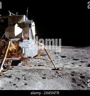 NASA Apollo 14 Lunar Module sulla superficie se la luna 5 febbraio 1971 Foto Stock