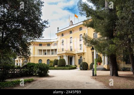 Königlicher Palast von Pedralbes a Barcellona, spagnolo Barcellona Katalonien Spanien *** Palazzo reale di Pedralbes a Barcellona, Spagna Barcellona Catalo Foto Stock