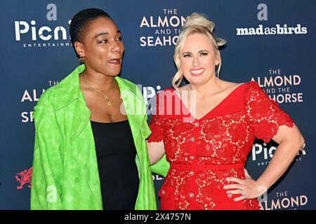 LONDRA, INGHILTERRA - APRILE 30: I ribelli Wilson e Rachel Adedeji partecipano alla prima inglese di "The Almond and the Seahorse" al Vue West End il 30 aprile 2024 a Londra, Inghilterra. Foto Stock