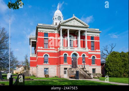 Charlotte mi - 27 aprile 2024: Courthouse Square Museum, Historic Red Foto Stock