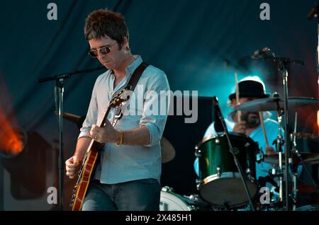 Noel Gallagher's High Flying Birds, V2012, Hylands Park, Chelmsford, Essex, Regno Unito - 18 agosto 2012 Foto Stock