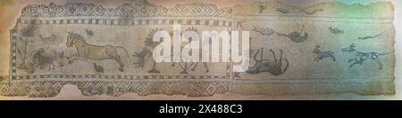 Mosaico di Saridere, Museo del mosaico di Zeugma, Gaziantep, Turchia Foto Stock