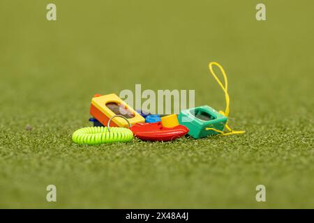 Clicker, uno strumento essenziale per l'allenamento dei cani Foto Stock