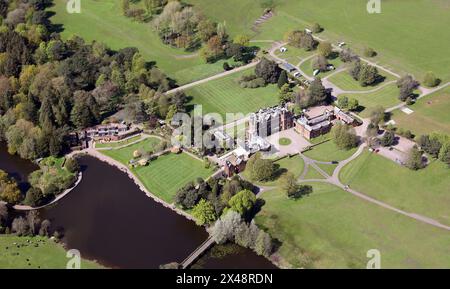 Vista aerea di Capesthorne Hall and Grounds, Cheshire, Regno Unito Foto Stock