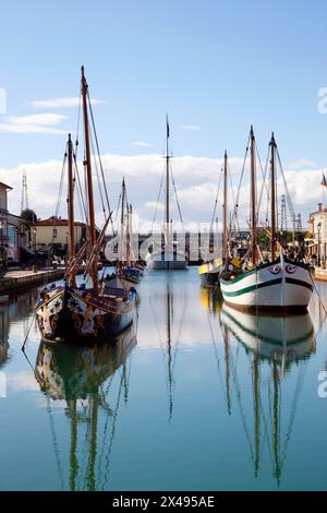 Italia Emilia Romagna Cesenatico ' Museo della Marineria Boats Foto Stock