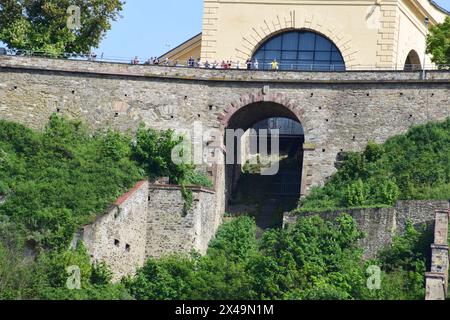 Festung Ehrenbreitstein sopra il Reno Foto Stock