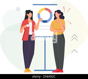 Parità di genere sul luogo di lavoro e parità retributiva di genere - ESG - illustrazione delle scorte come file EPS 10 Illustrazione Vettoriale