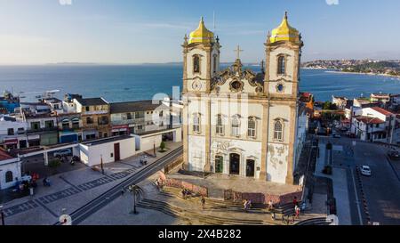 Veduta aerea della Chiesa di nostro Signore di Bonfim a Salvador de Bahia Foto Stock