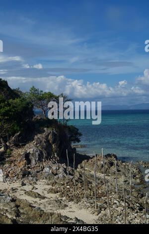 Splendida vista quando si esplorano le vicine isole di Coron, Palawan, Filippine Foto Stock