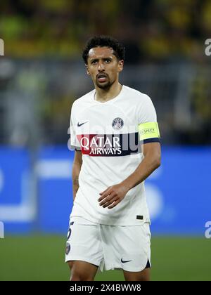 DORTMUND -Marquinhos del Paris Saint-Germain durante la semifinale di UEFA Champions League tra il Borussia Dortmund e il Paris Saint Germain al Signal Iduna Park il 1° maggio 2024 a Dortmund, Germania. ANP / Hollandse Hoogte / BART STOUTJESDIJK Foto Stock