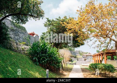 Estate del castello di Shurijo a Naha, Okinawa, Giappone Foto Stock