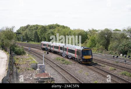 Un treno diesel CrossCountry classe 170 a Saltley Viaduct, Birmingham, Regno Unito Foto Stock